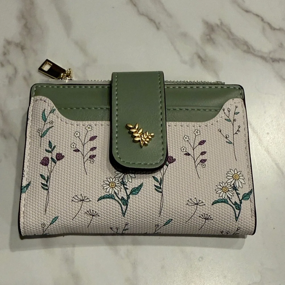 Floral Bifold Wallet for Women RFID Blocking Soft PU Leather New